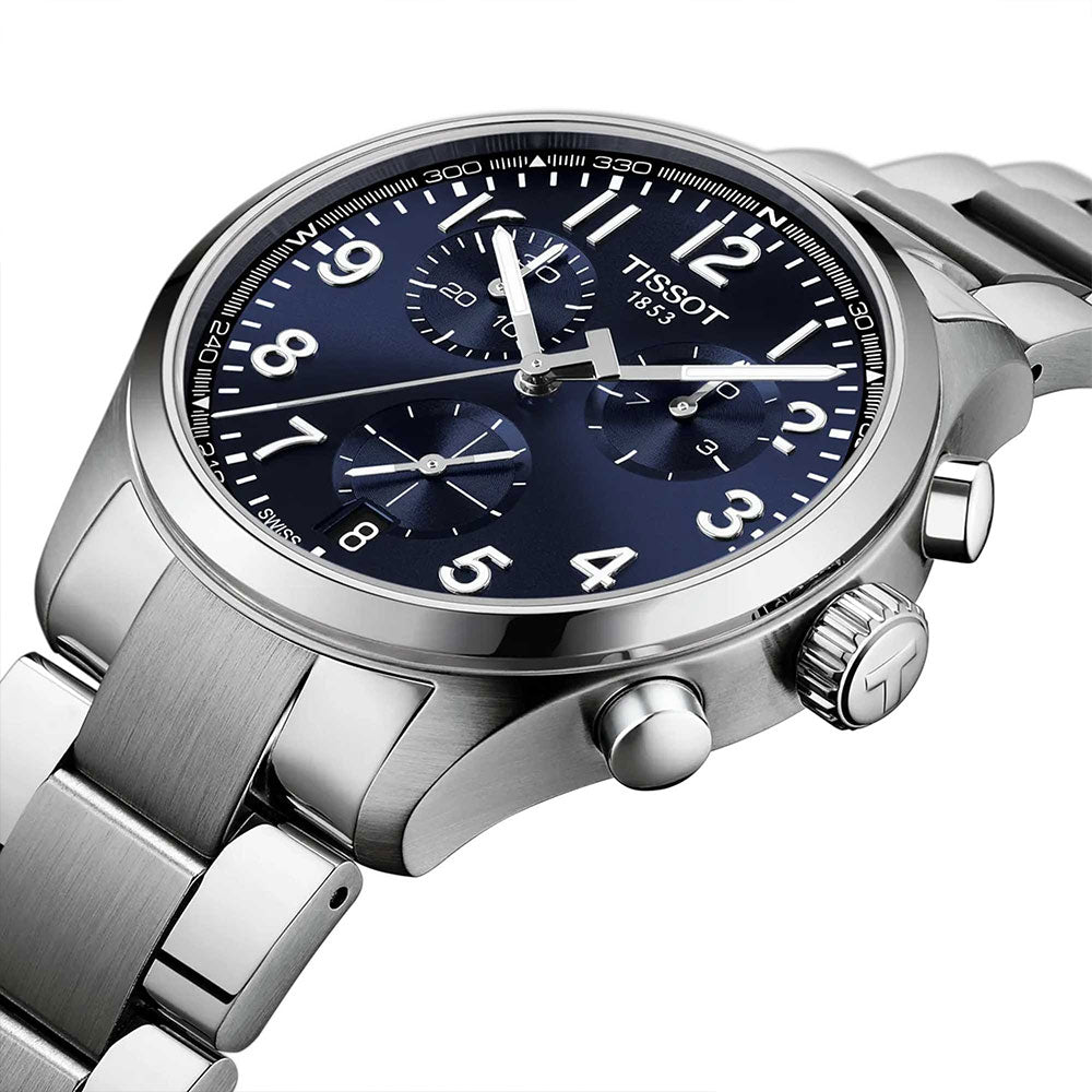 TISSOT CHRONO L BLUE DIAL STAINLESS STEEL WATCH | T116.417.11.042.00