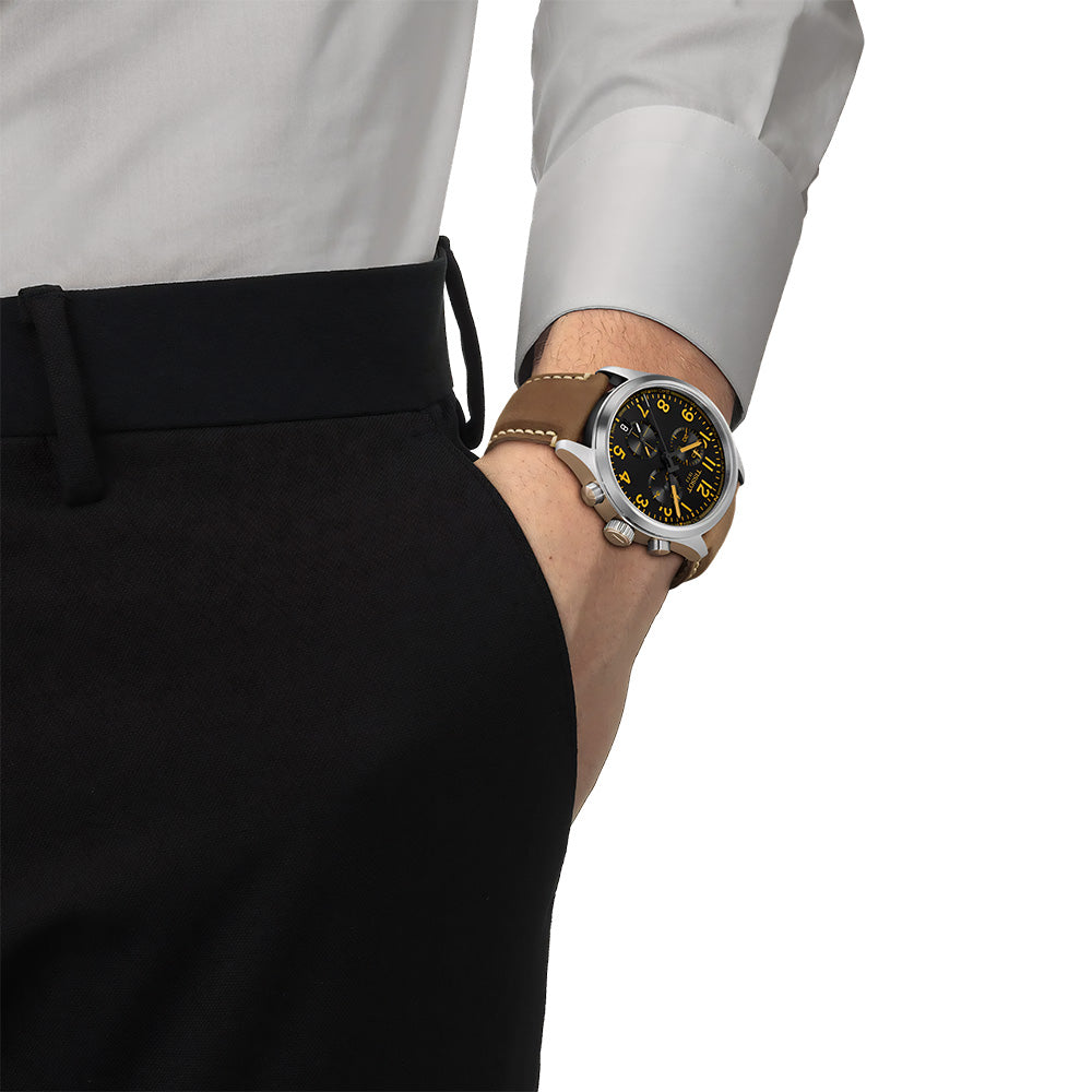 TISSOT CHRONO L BLACK DIAL MEN'S WATCH| T116.417.16.052.01