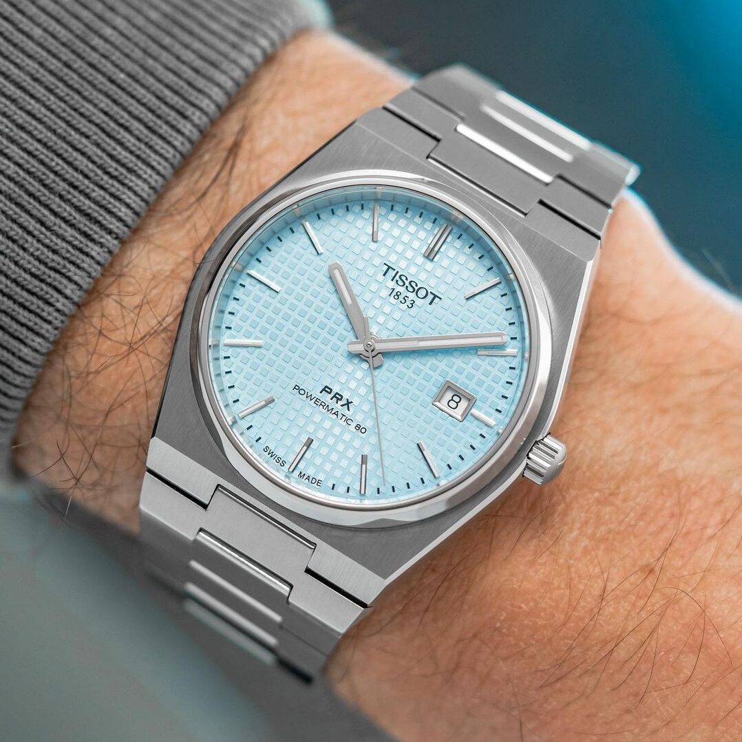 TISSOT PRX POWERMATIC 80 Ice Blue Dial Men's Watch| T1374071135100