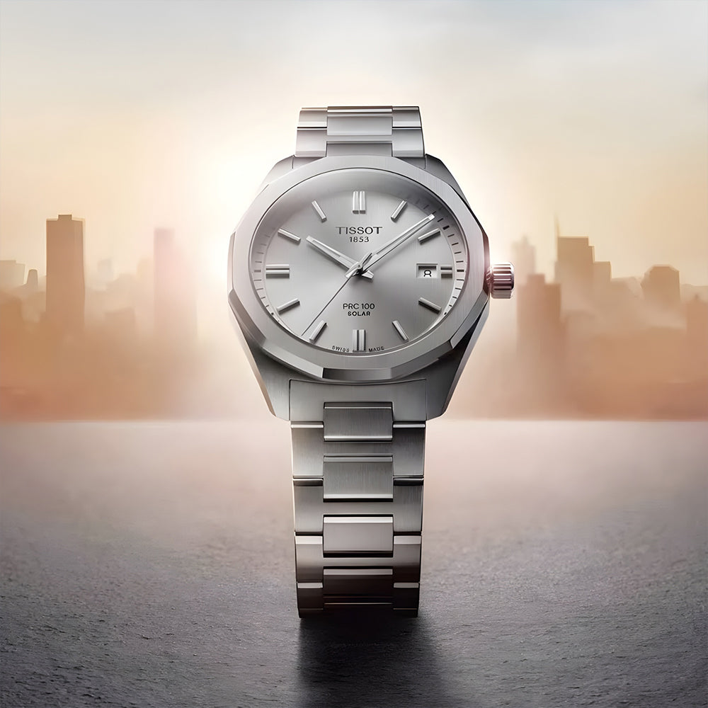 Tissot PRC 100 Solar Silver Dial Men's Watch | T151.422.11.031.00