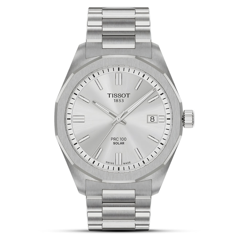 Tissot PRC 100 Solar Silver Dial Men's Watch | T151.422.11.031.00