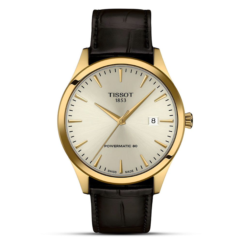 TISSOT CLASSIC DREAM POWERMATRIC GOLD DIAL MEN'S WATCH | T158.407.36.261.00
