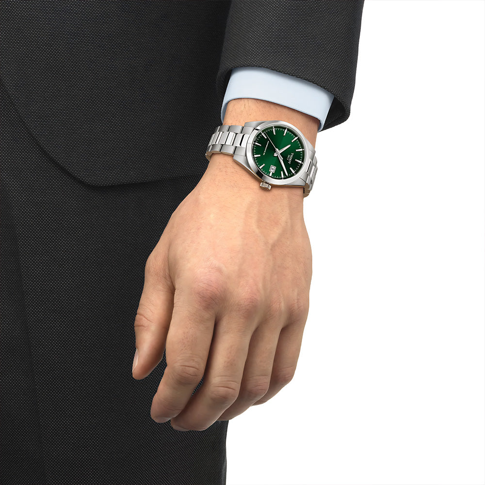TISSOT GENTLEMEN 38MM POWERMATRIC GREEN DIAL WATCH | T165.807.11.091.00