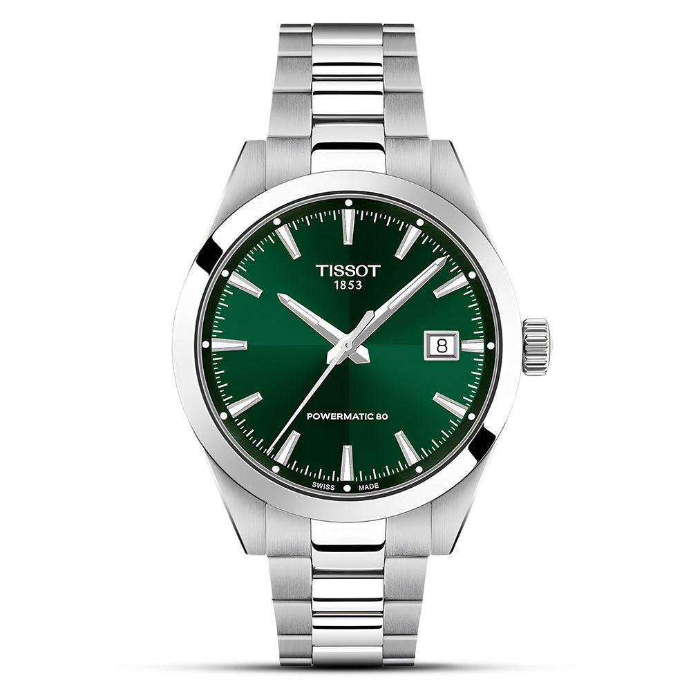 TISSOT GENTLEMEN 38MM POWERMATRIC GREEN DIAL WATCH | T165.807.11.091.00