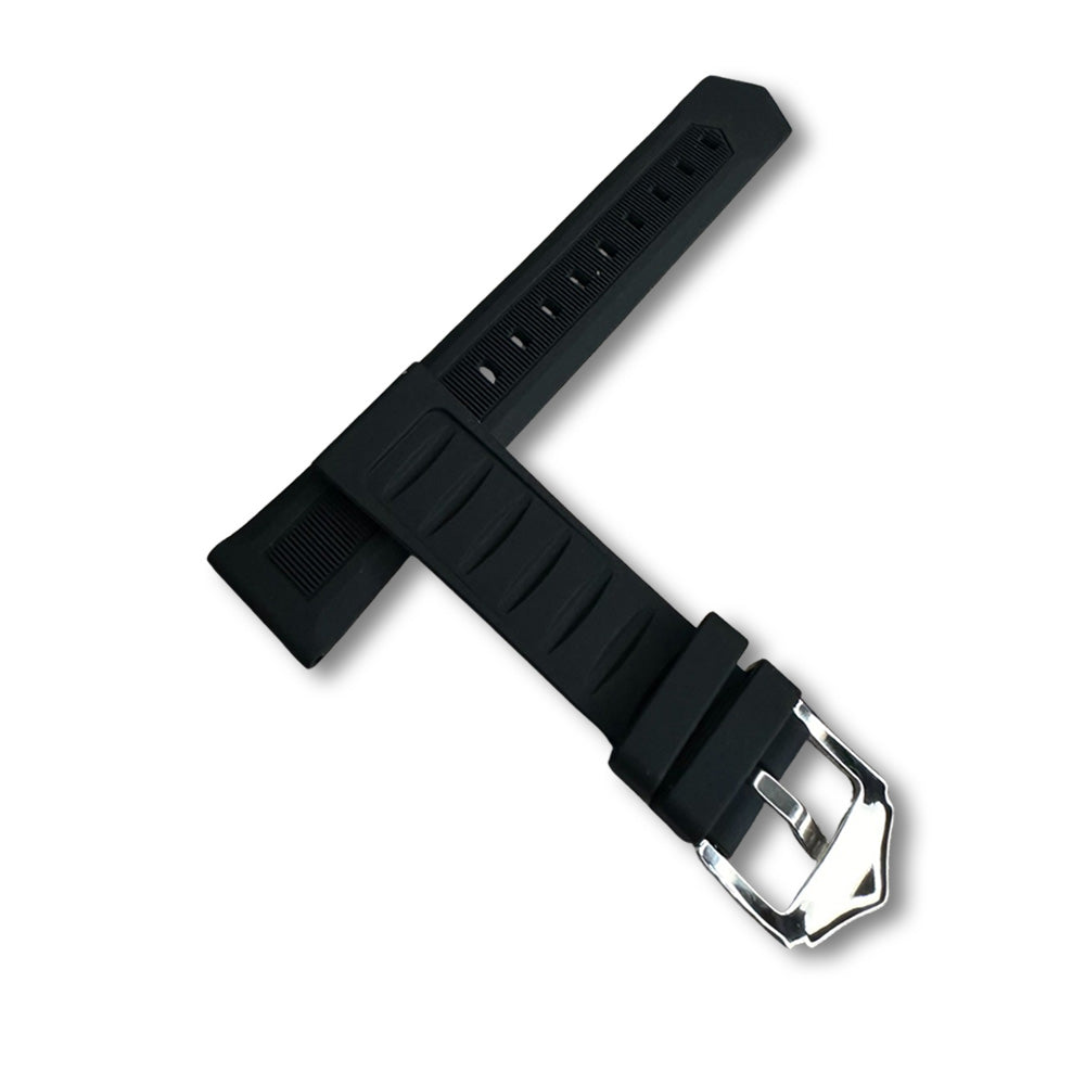 Cavern 20/22mm Black Silicon Strap