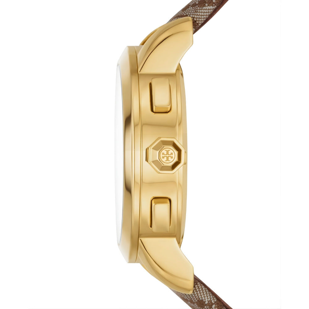TORY BURCH JACQUARD GOLD-TONE LADIES WATCH TBW1050