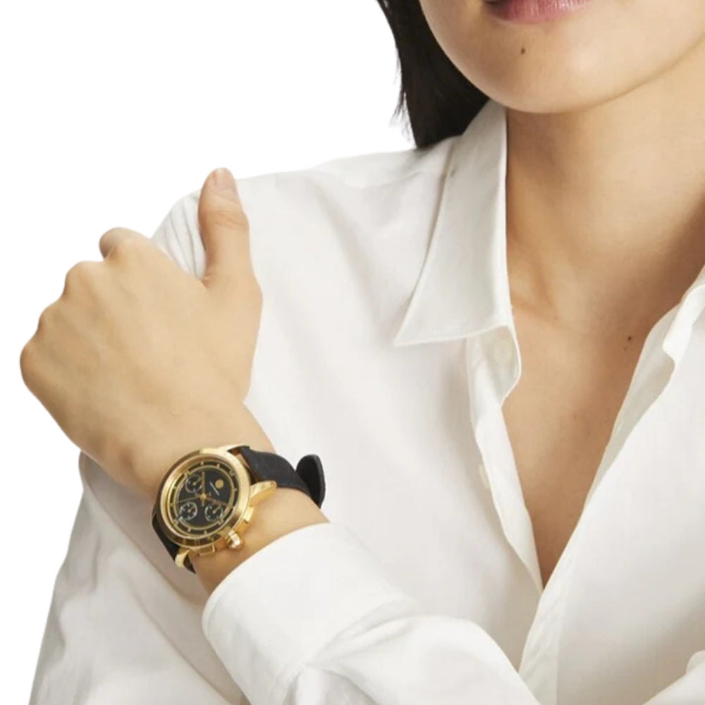 Tory Burch Chronograph Black Dial Ladies Watch TBW1055