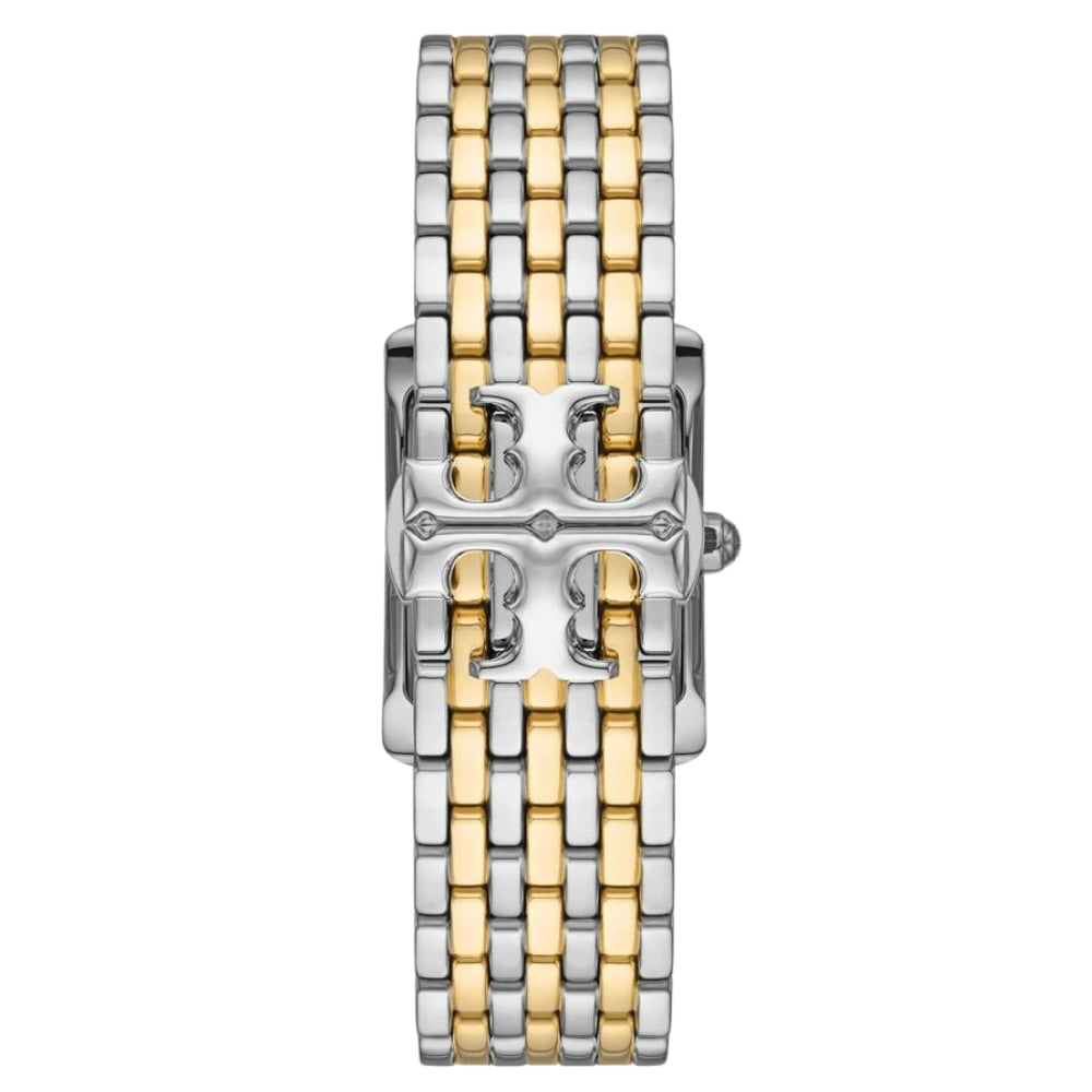Tory Burch Eleanor Two Tone Beige Dial Ladies Watch TBW1070