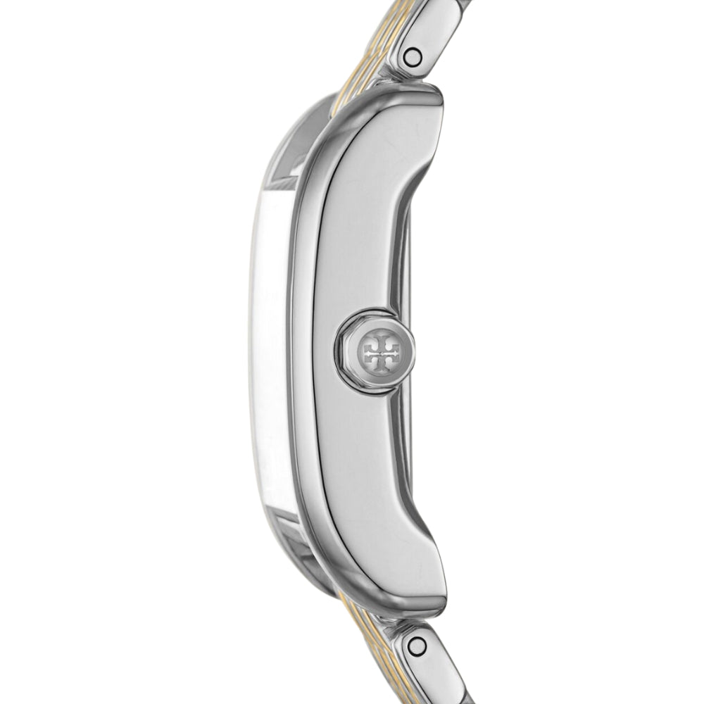 Tory Burch Eleanor Two Tone Beige Dial Ladies Watch TBW1070