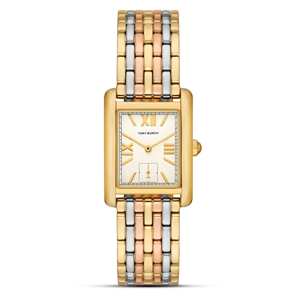 Tory Burch Eleanor Tri-Tone White Dial Ladies Watch TBW1078