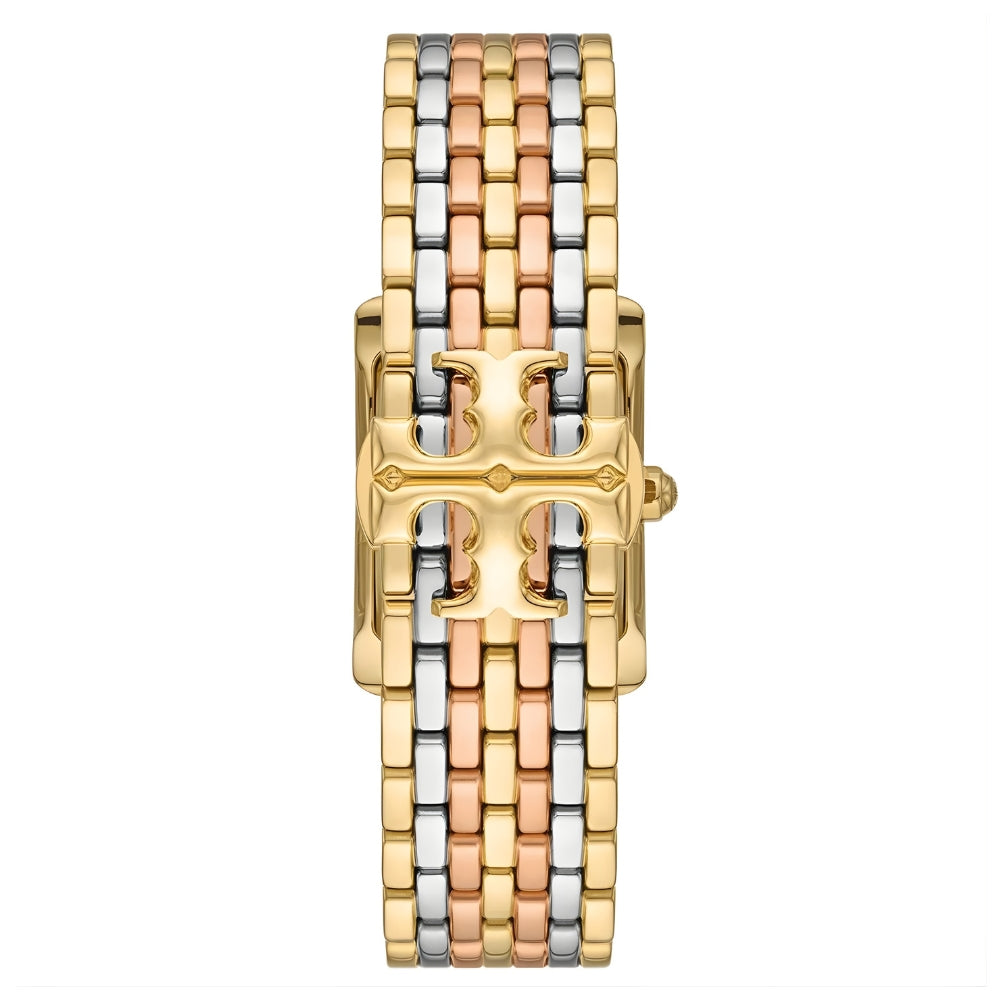 Tory Burch Eleanor Tri-Tone White Dial Ladies Watch TBW1078