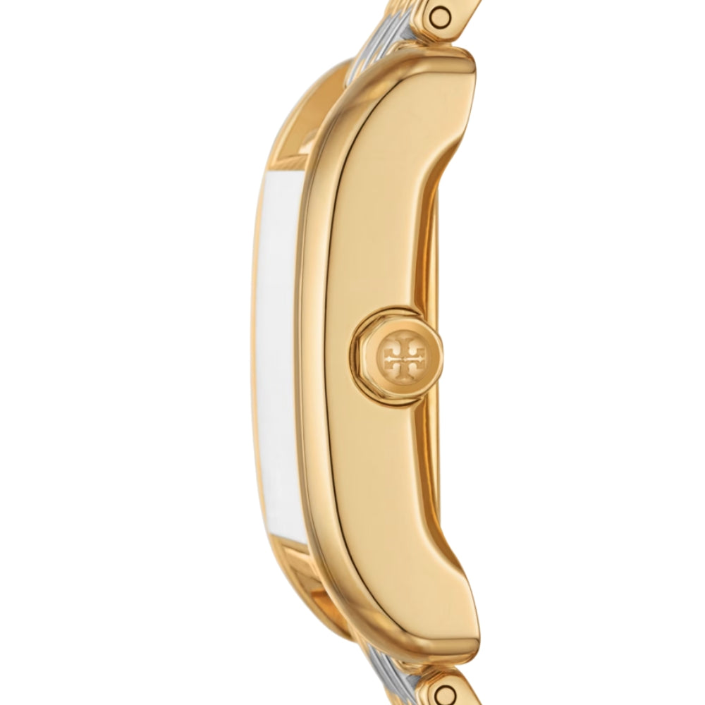 Tory Burch Eleanor Black MOP Dial Two Tone Ladies Watch TBW1084