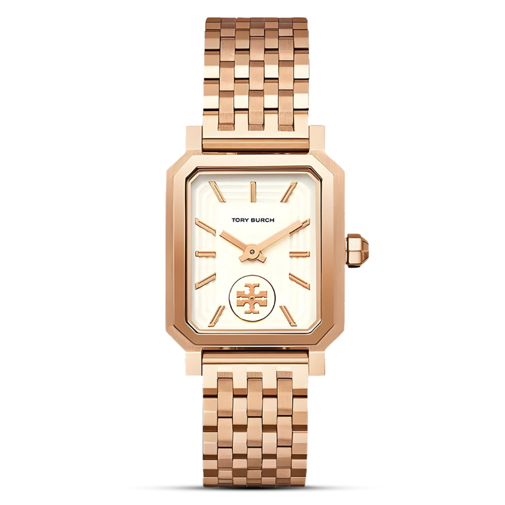 Tory Burch Robinson Rose Gold White Dial Ladies Watch TBW1502