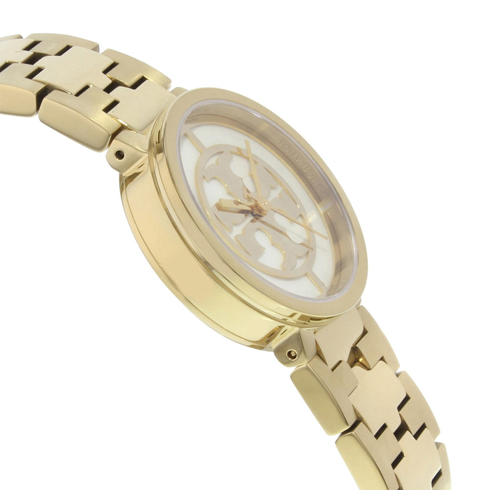 Tory Burch Reva Ivory Dial Gold-Tone Ladies Watch TBW4011