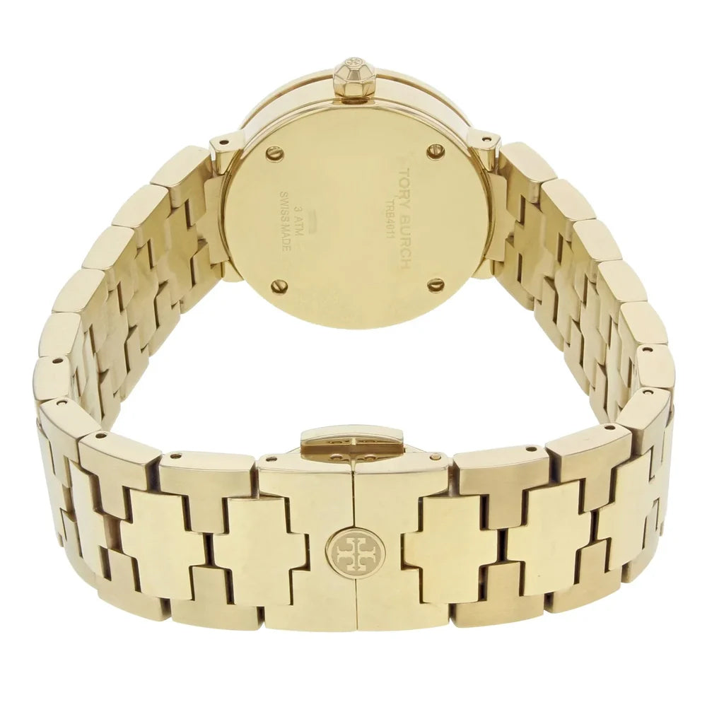 Tory Burch Reva Ivory Dial Gold-Tone Ladies Watch TBW4011
