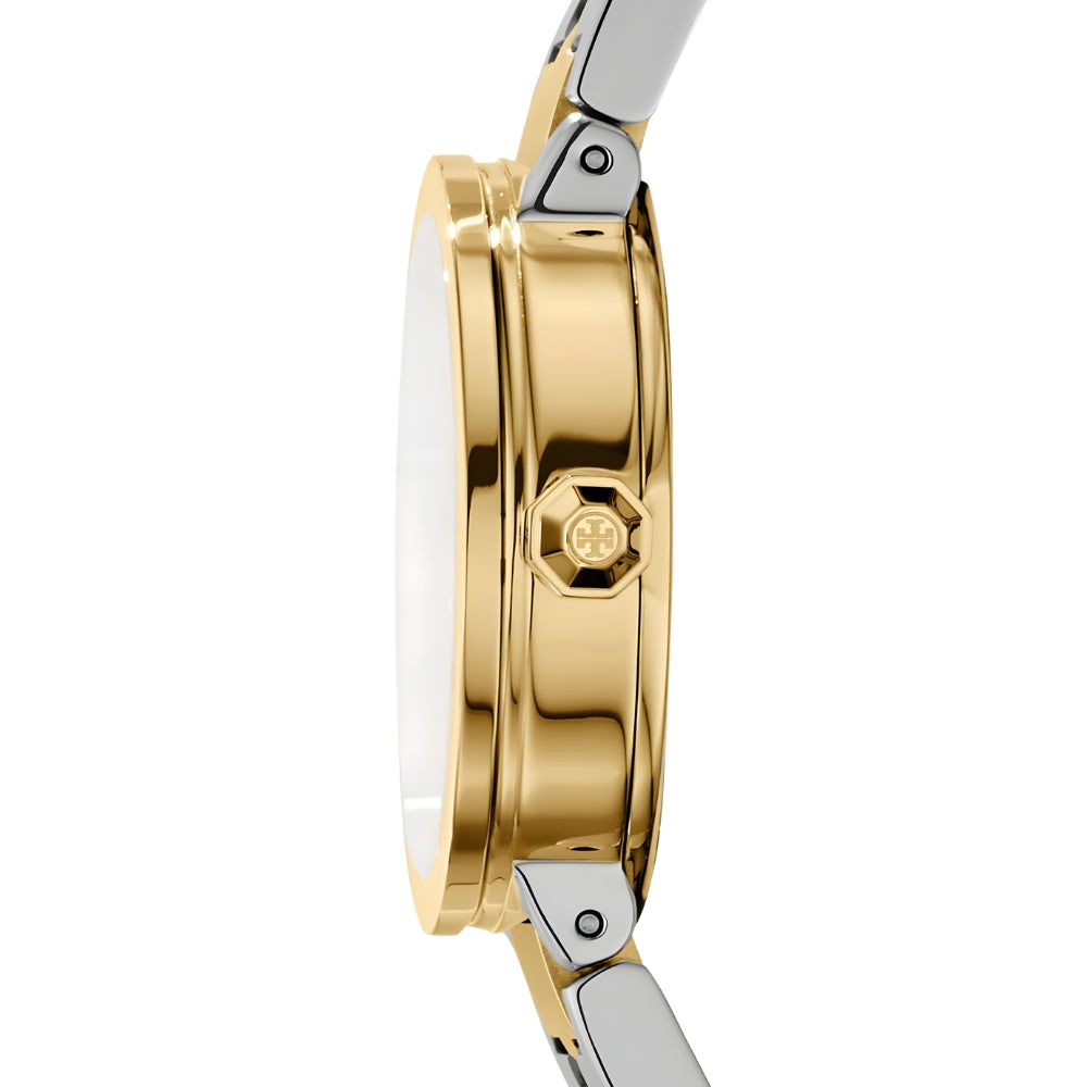 Tory Burch Reva Two Tone Beige Dial 36mm Ladies Watch TBW4027