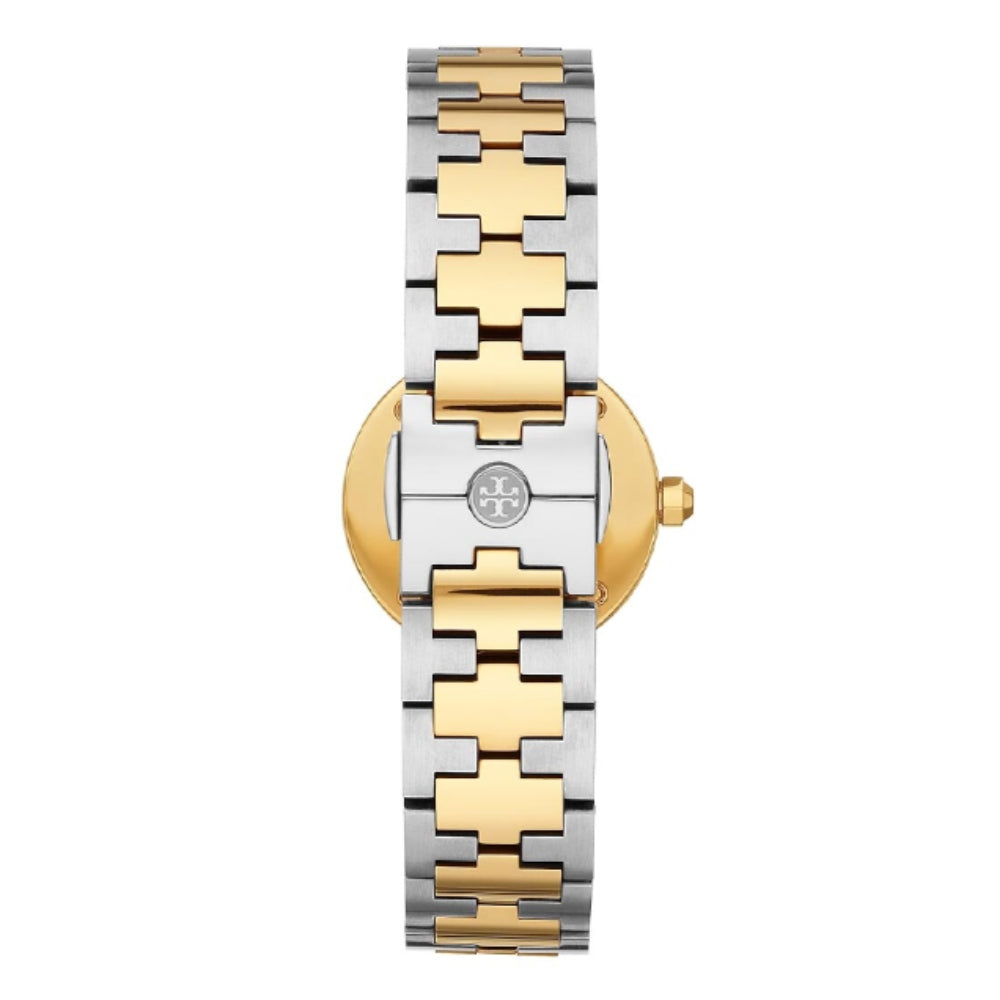 Tory Burch Reva Two Tone Beige Dial 36mm Ladies Watch TBW4027