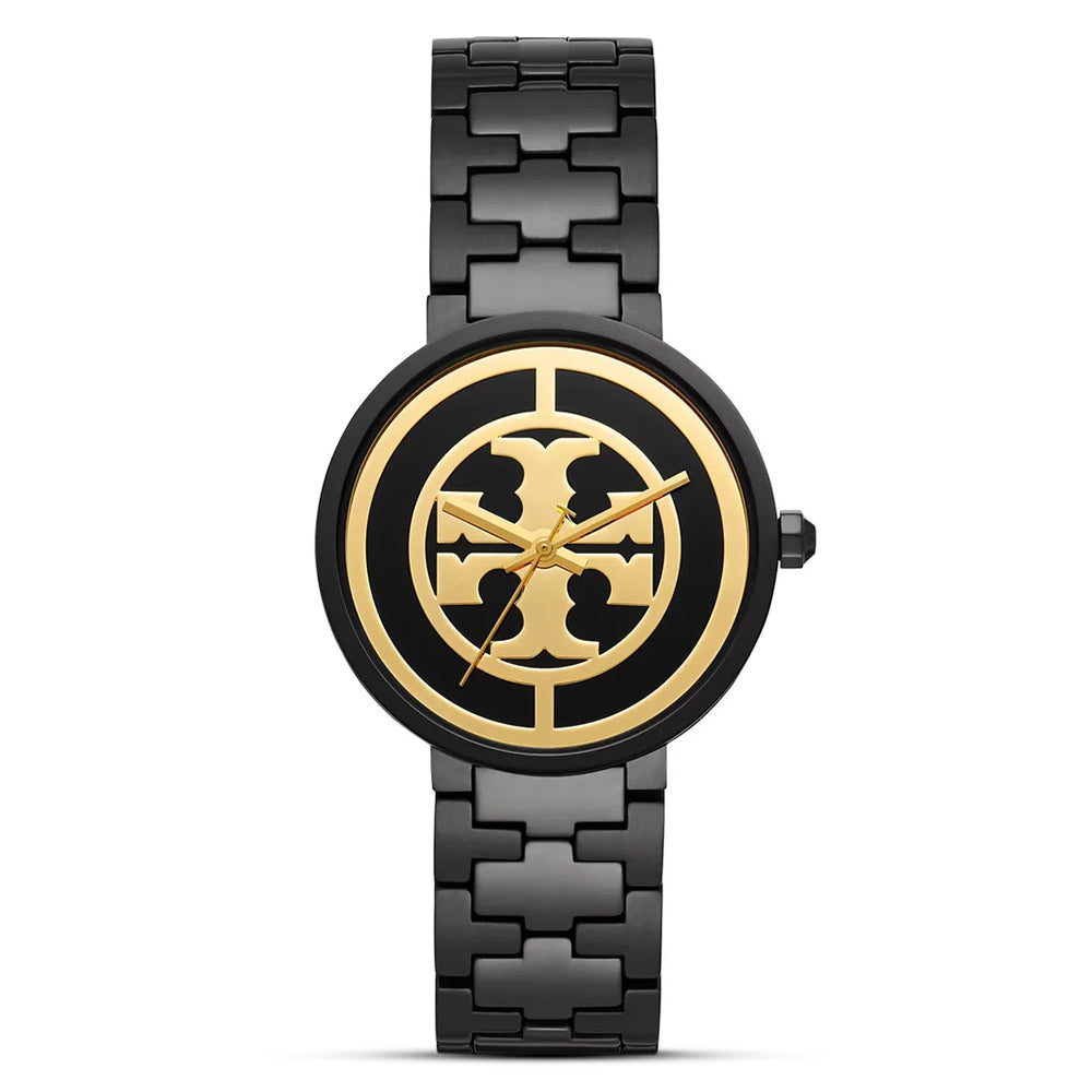 Tory Burch Reva Black-Tone Stainless Steel Ladies Watch TBW4039