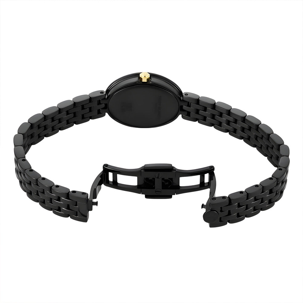 TORY BURCH OVAL QUARTZ BLACK DIAL LADIES WATCH TBW6035
