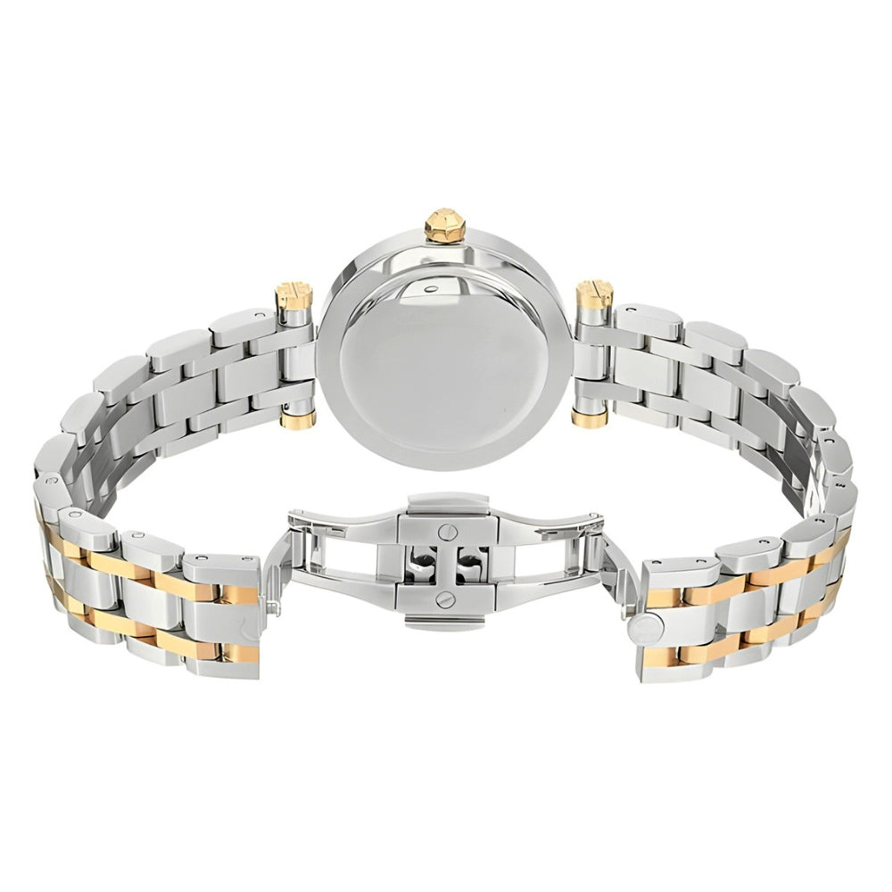 Tory Burch "Classic T" Two Tone White Dial Ladies Watch TBW9011