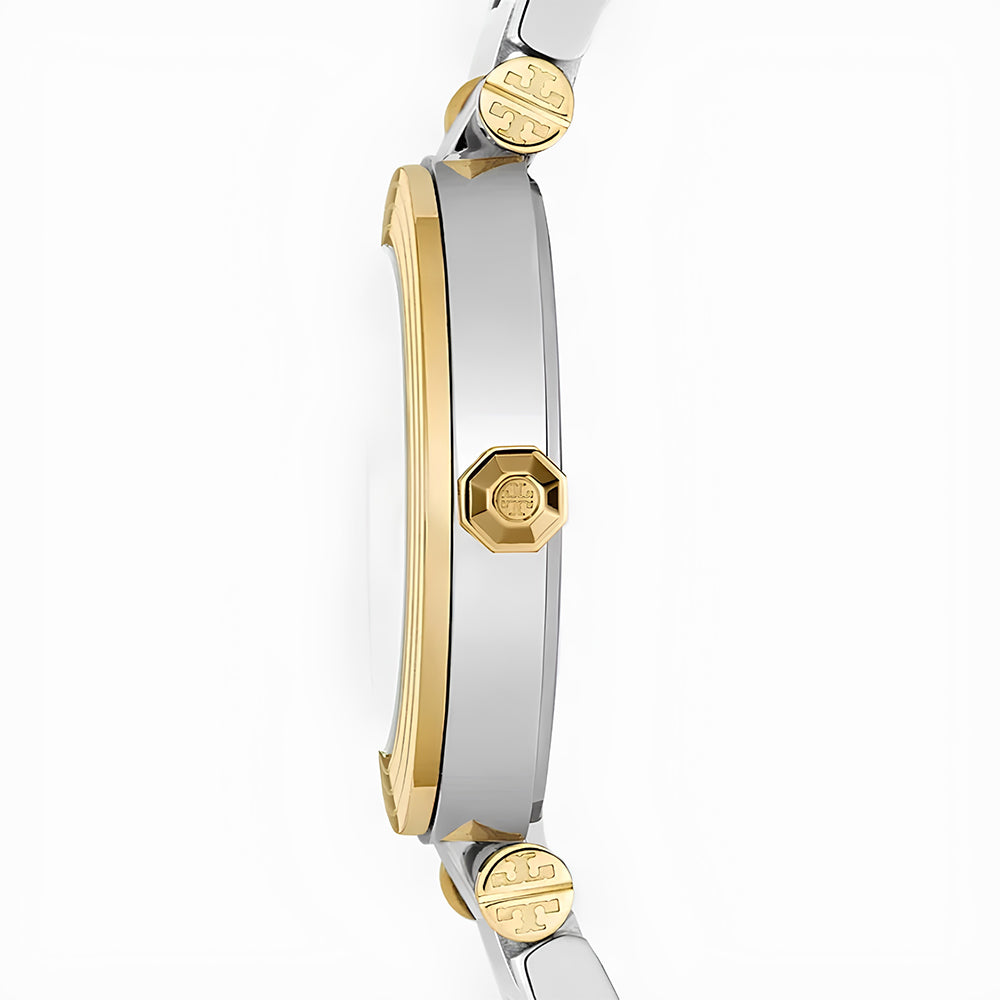 Tory Burch Classic T Two-Tone Ivory Dial Ladies Watch TBW9014