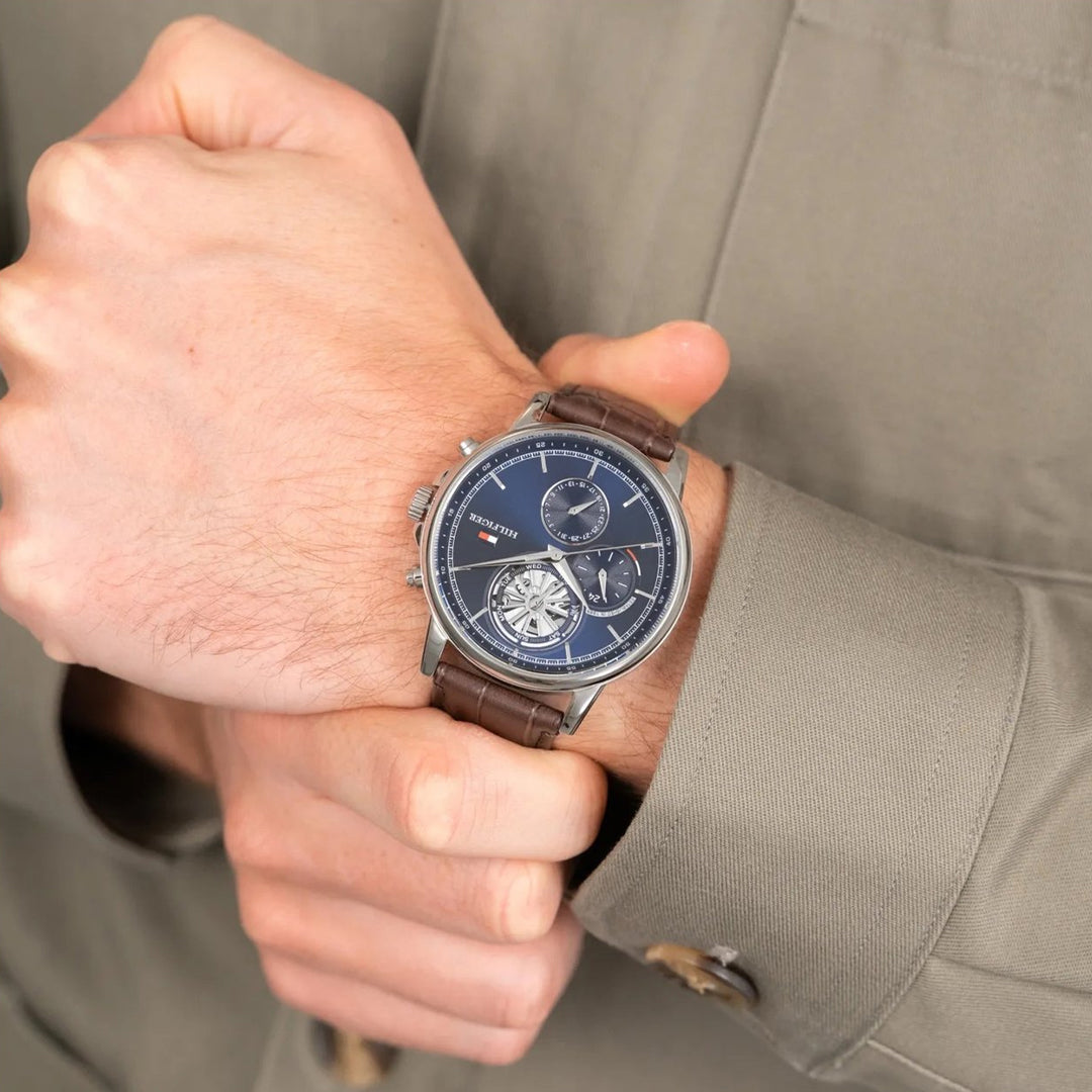 Tommy Hilfiger T-series Skeleton Navy Blue Dial Men's Watch | TH1710629