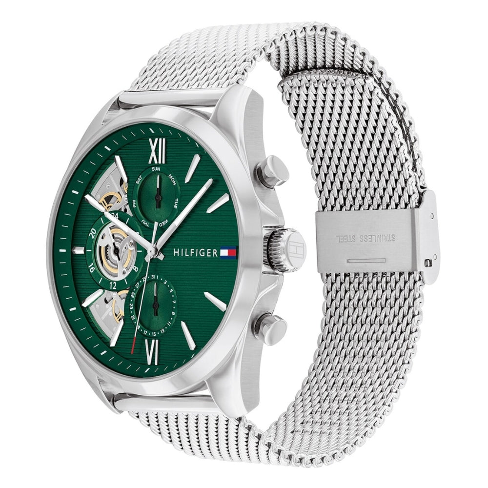 Tommy Hilfiger Mesh Bracelet & Green Dial Men's Watch | TH1710647