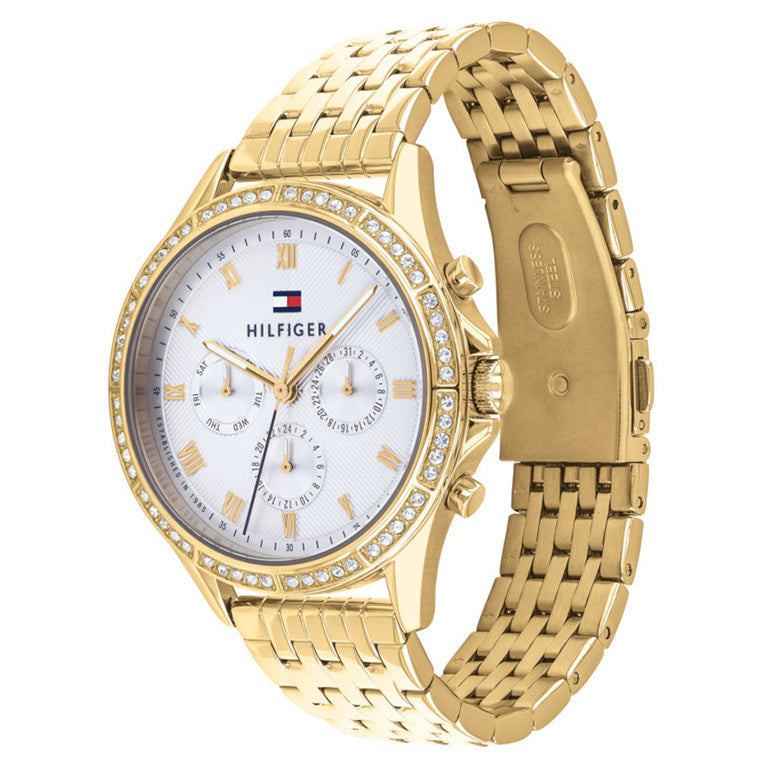 Tommy Hilfiger Ari Gold Tone White Dial Ladies Watch| TH1782142