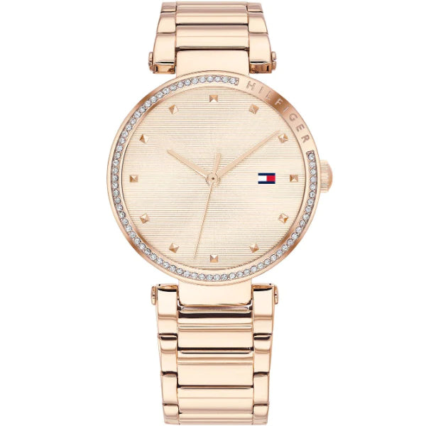 Rose gold tommy hilfiger cheap women's watch