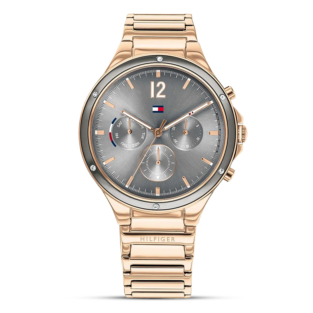 Tommy Hilfiger Rose Gold Tone Grey Dial Ladies Watch | TH1782277