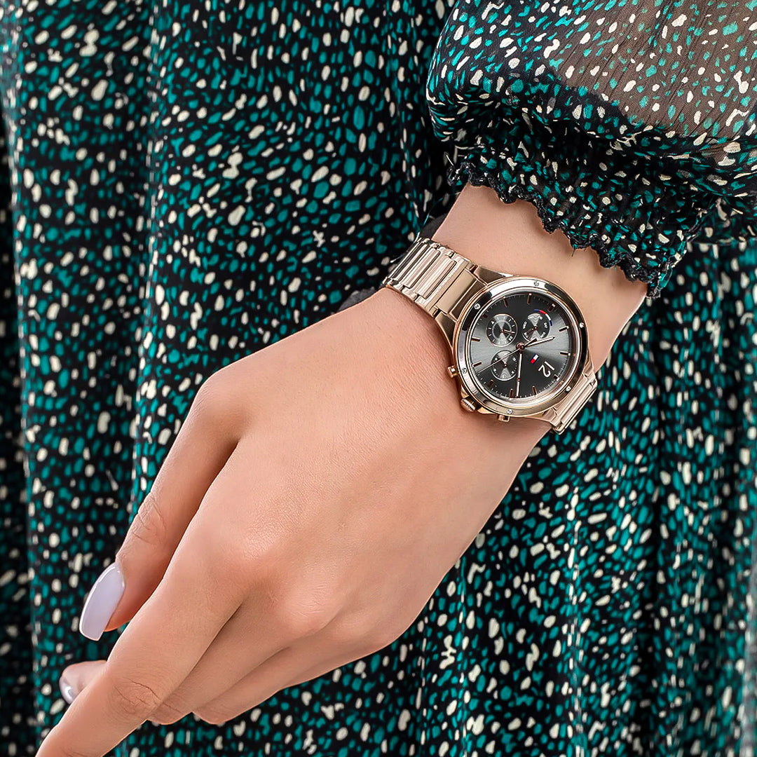 Tommy Hilfiger Rose Gold Tone Grey Dial Ladies Watch | TH1782277