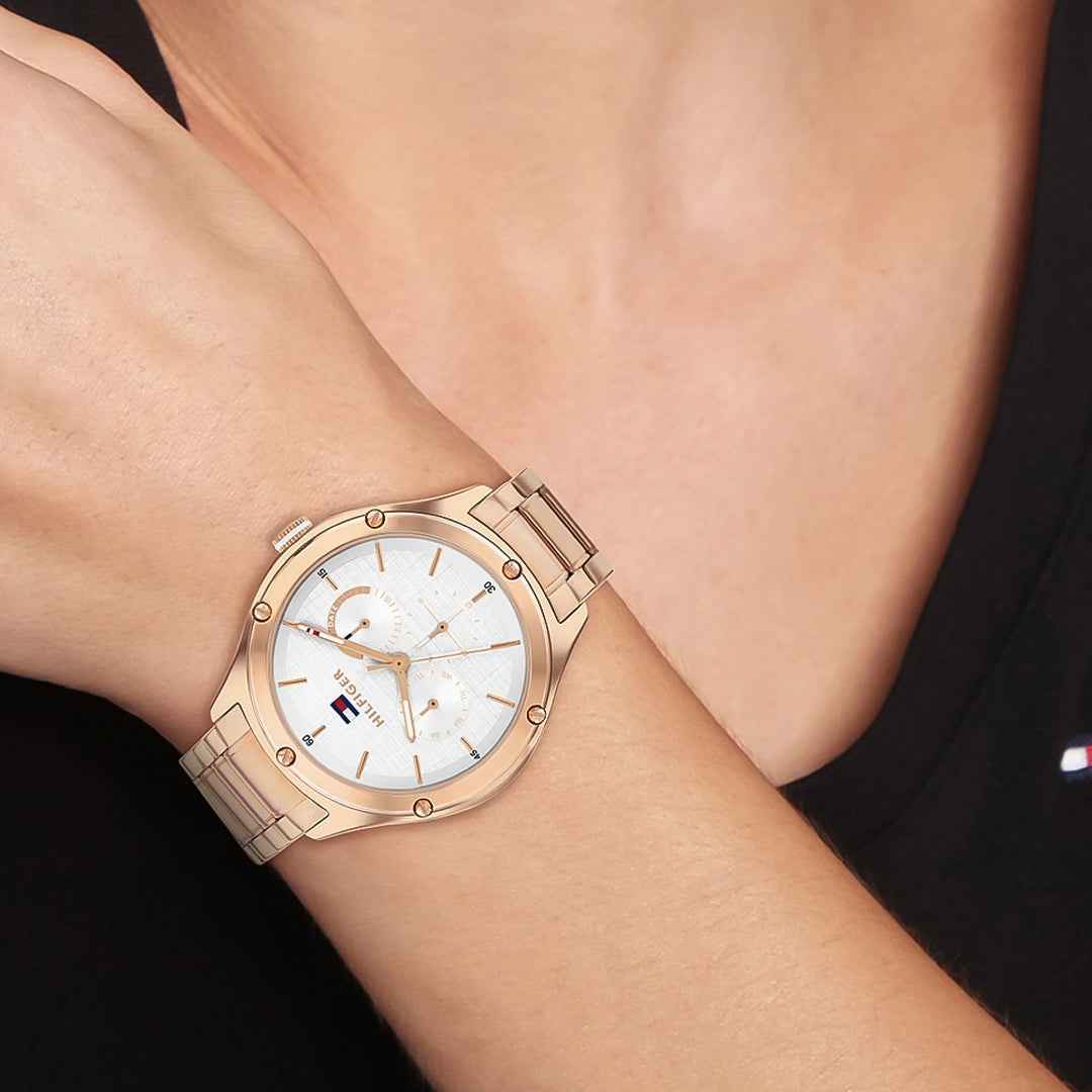 Tommy Hilfiger Lexi Rose Gold Silver Dial Ladies Watch | TH1782682