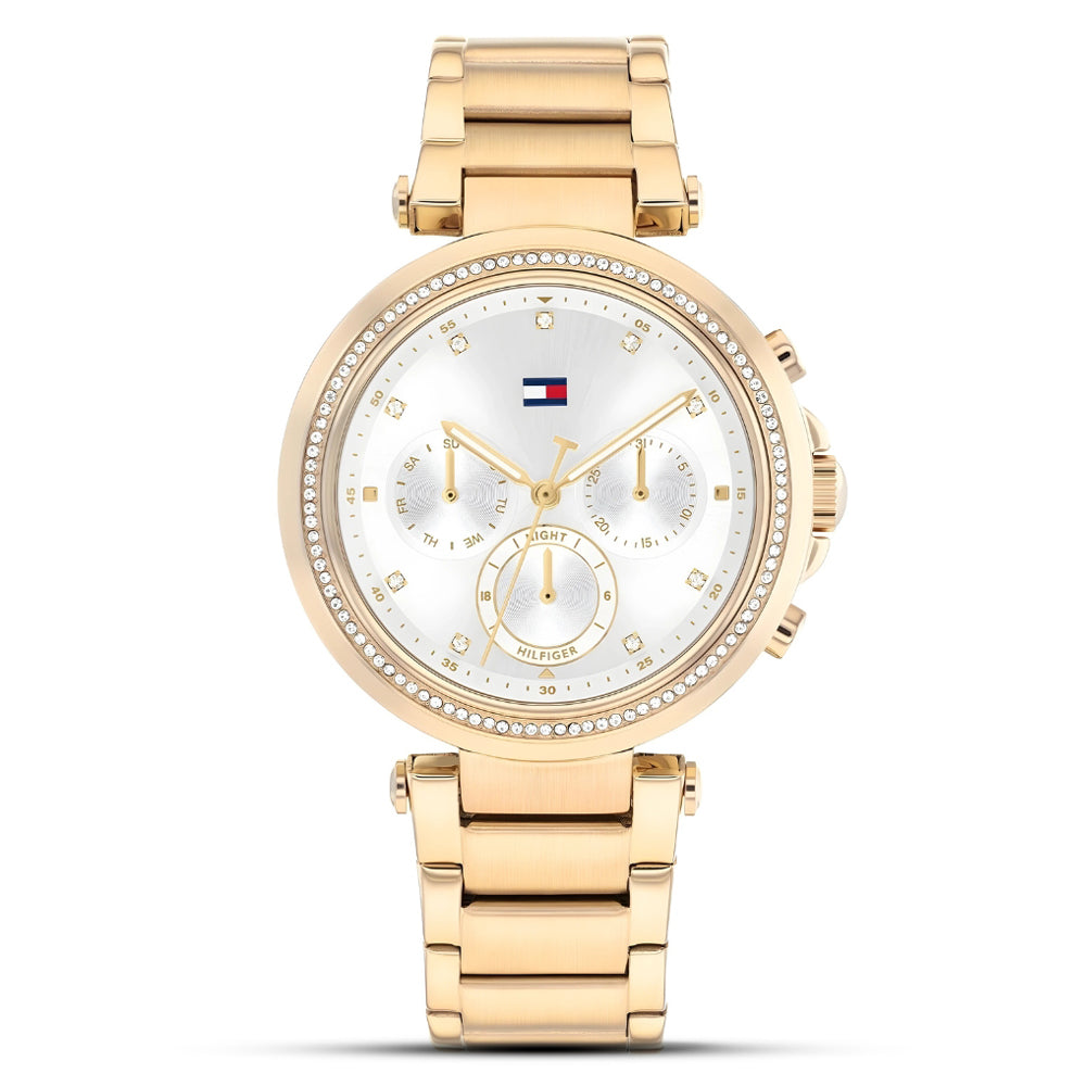 TOMMY HILFIGER EMILY GOLD TONE WHITE DIAL LADIES WATCH TH1782703