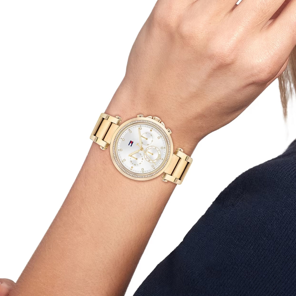 TOMMY HILFIGER EMILY GOLD TONE WHITE DIAL LADIES WATCH TH1782703