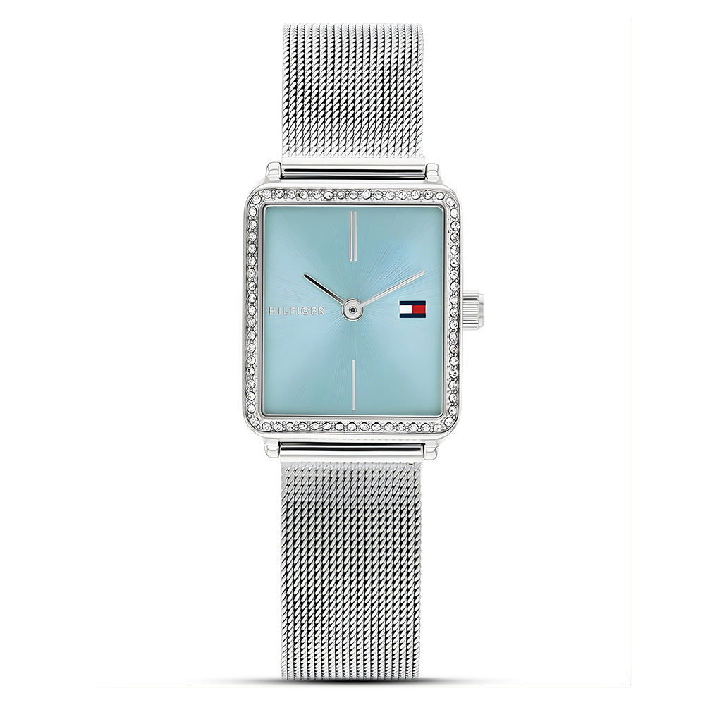 TOMMY HILFIGER RECTANGLE BLUE DIAL WOMEN'S WATCH | TH1782789