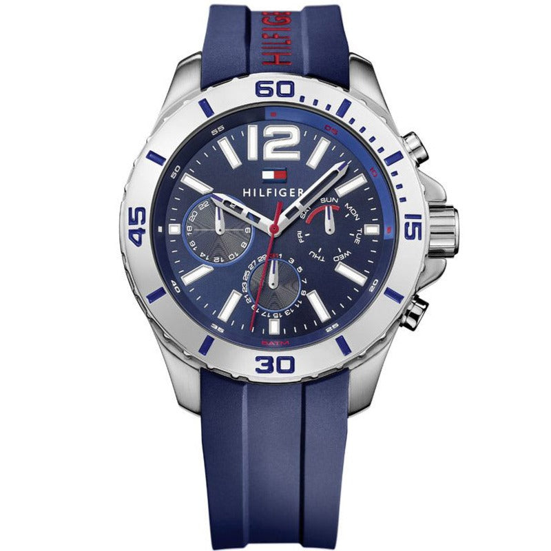 Tommy Hilfiger Men's Nolan Blue Rubber Strap Watch TH1791142