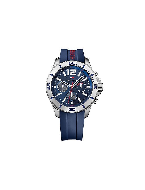 Tommy Hilfiger Men's Nolan Blue Rubber Strap Watch TH1791142