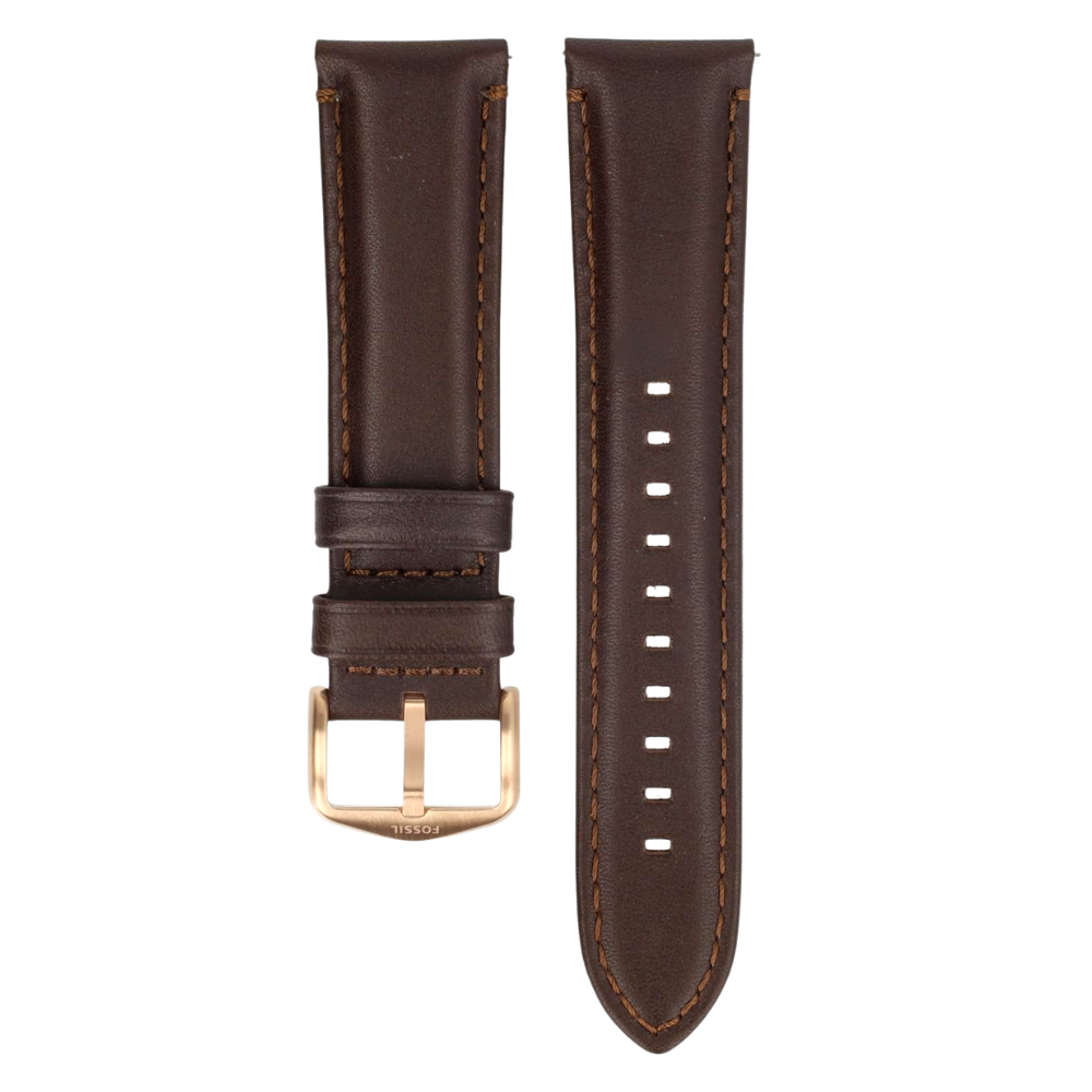 Fossil 22mm Brown Leather Strap FS4991S