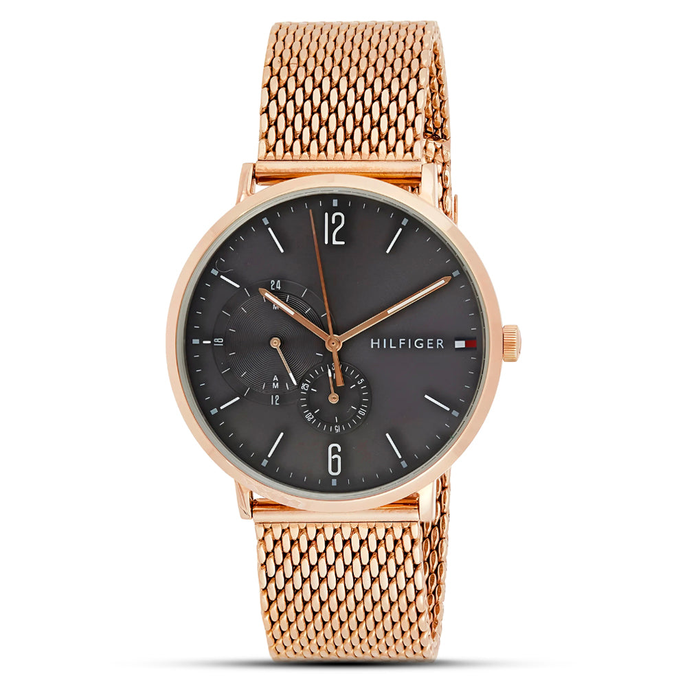 Tommy Hilfiger Rose Gold Tone Grey Dial Men's Watch | TH1791506