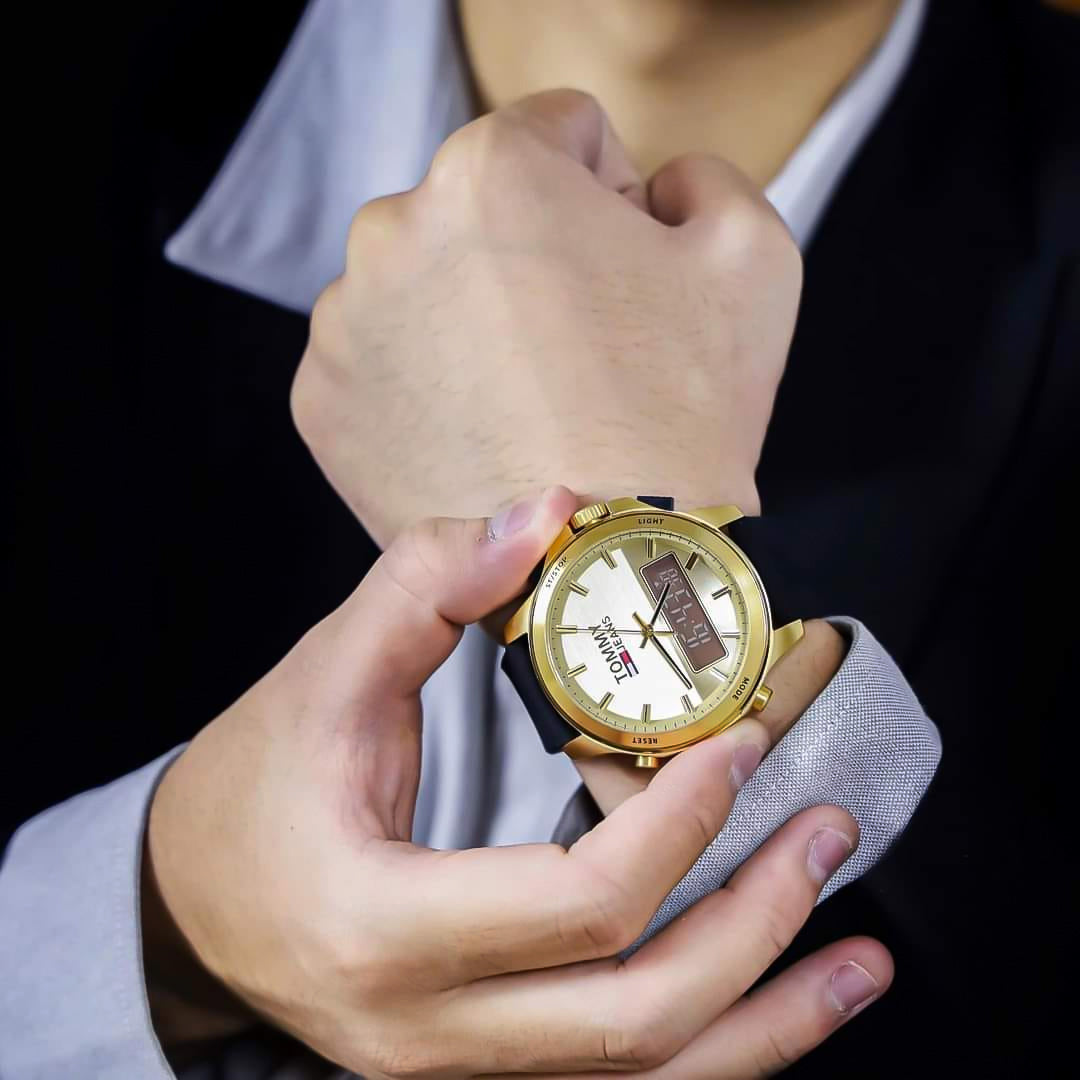 Tommy Hilfiger Dual Time Gold Tone Dial Men's Watch | TH1791762