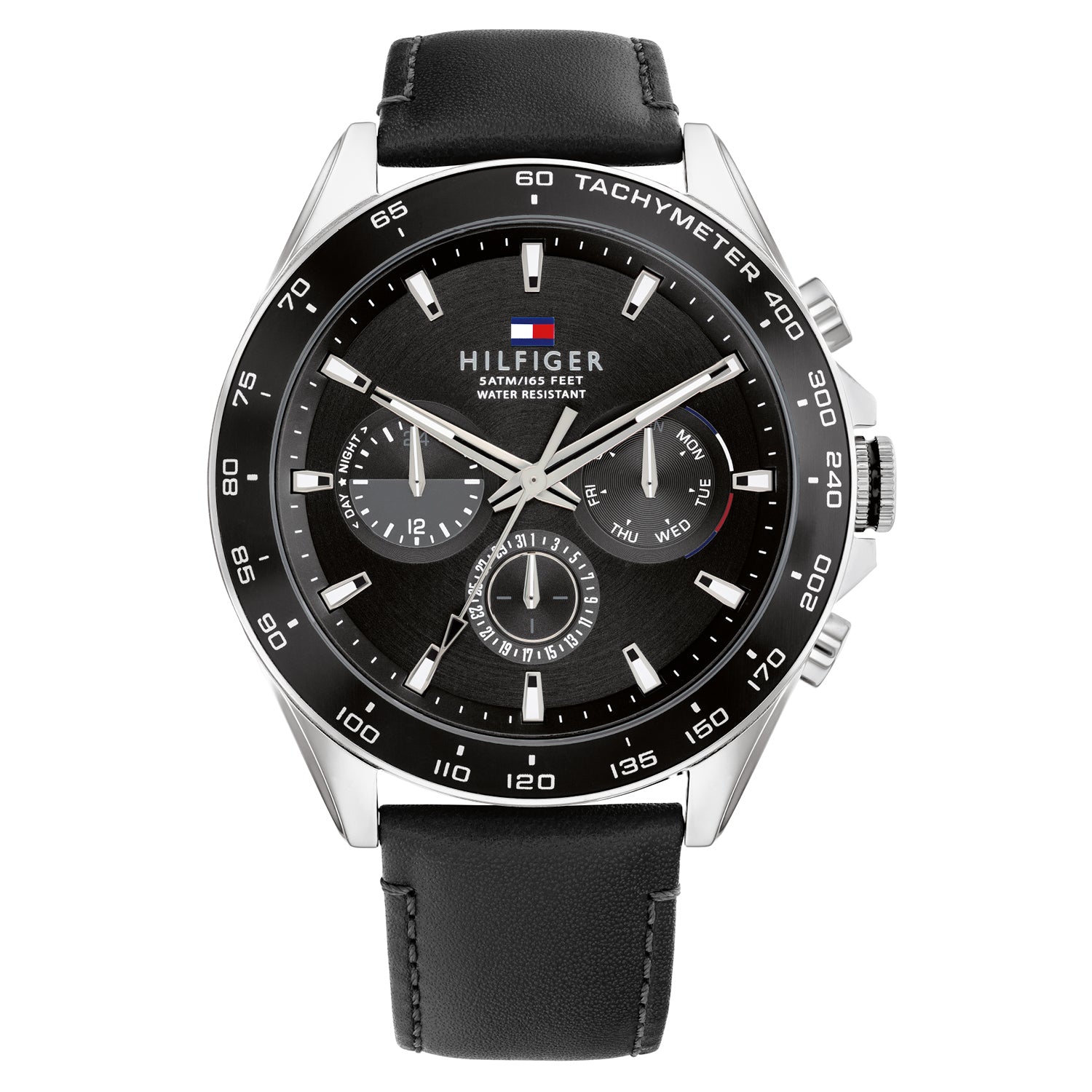 Tommy hilfiger men black analogue clearance watch