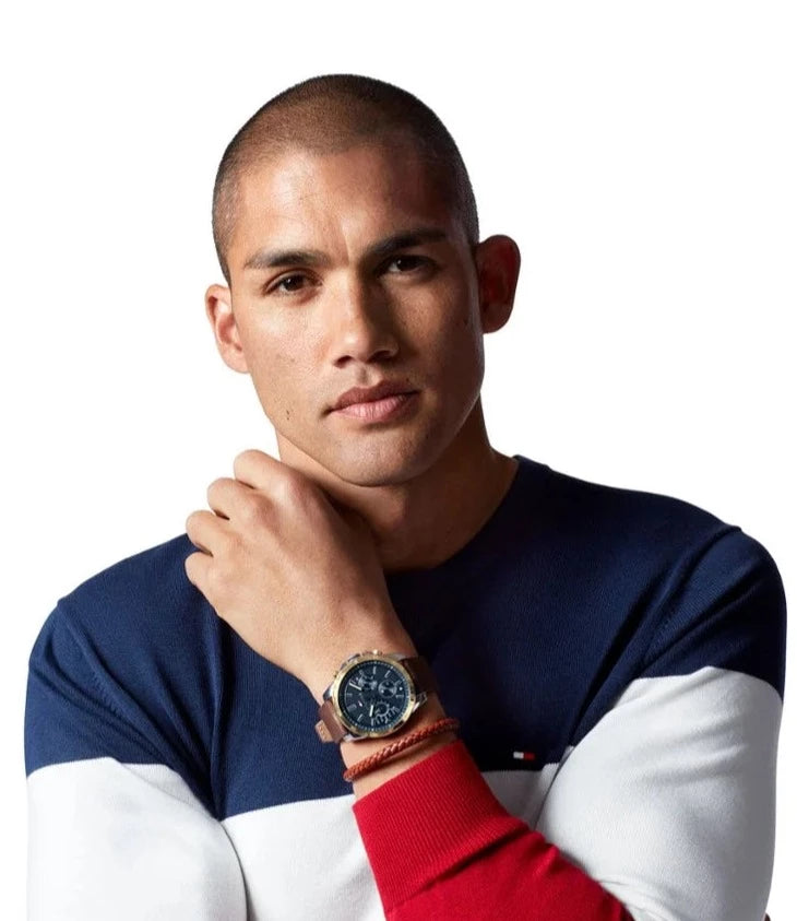 Tommy Hilfiger Analog Brown Leather Men's Watch TH1791965