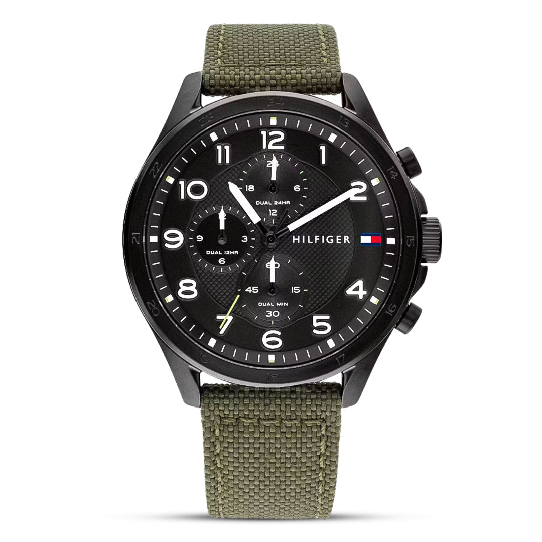 Tommy Hilfiger Axel Black Dial Nylon Band Men's Watch | TH1792006