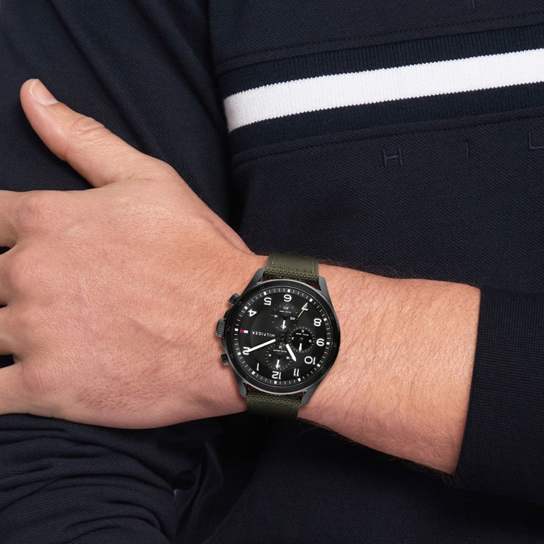 Tommy Hilfiger Axel Black Dial Nylon Band Men's Watch | TH1792006