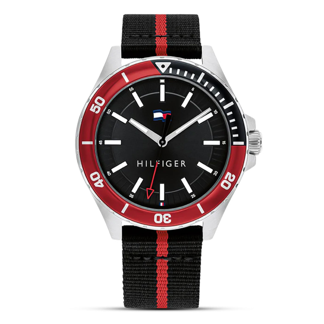 Tommy Hilfiger Logan Black Nylon Strap Men's Watch | TH1792010