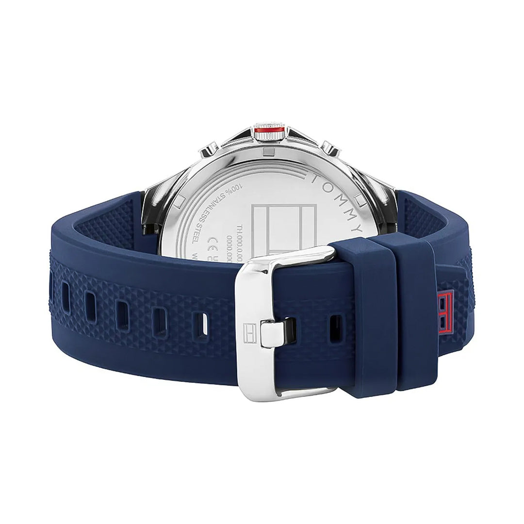 Tommy Hilfiger Justin Blue Dial Silicone Band Men's Watch | TH1792057