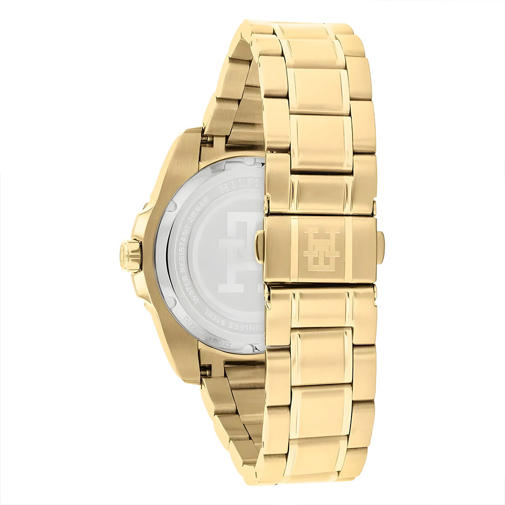TOMMY HILFIGER GOLD TONE BLACK DIAL MEN'S WATCH TH1792133