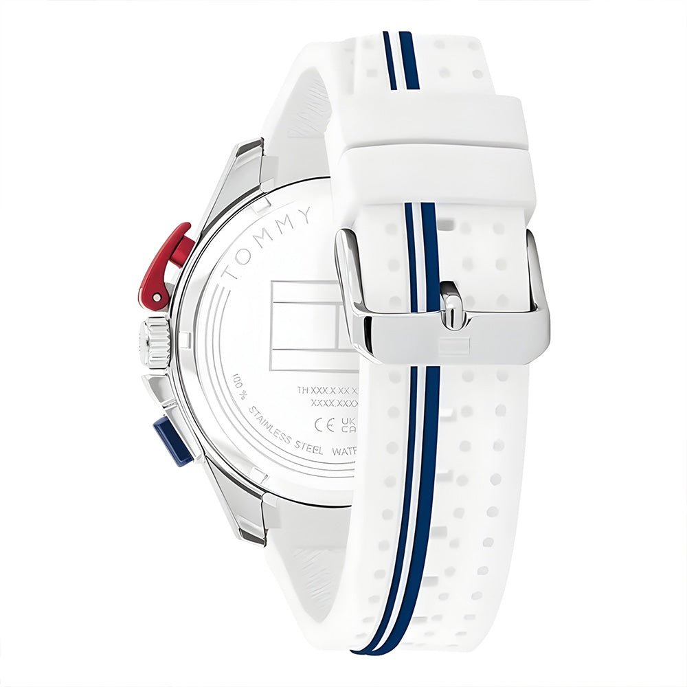 TOMMY HILFIGER ANALOGUE WHITE SILICON STRAP MEN'S WATCH TH1792167