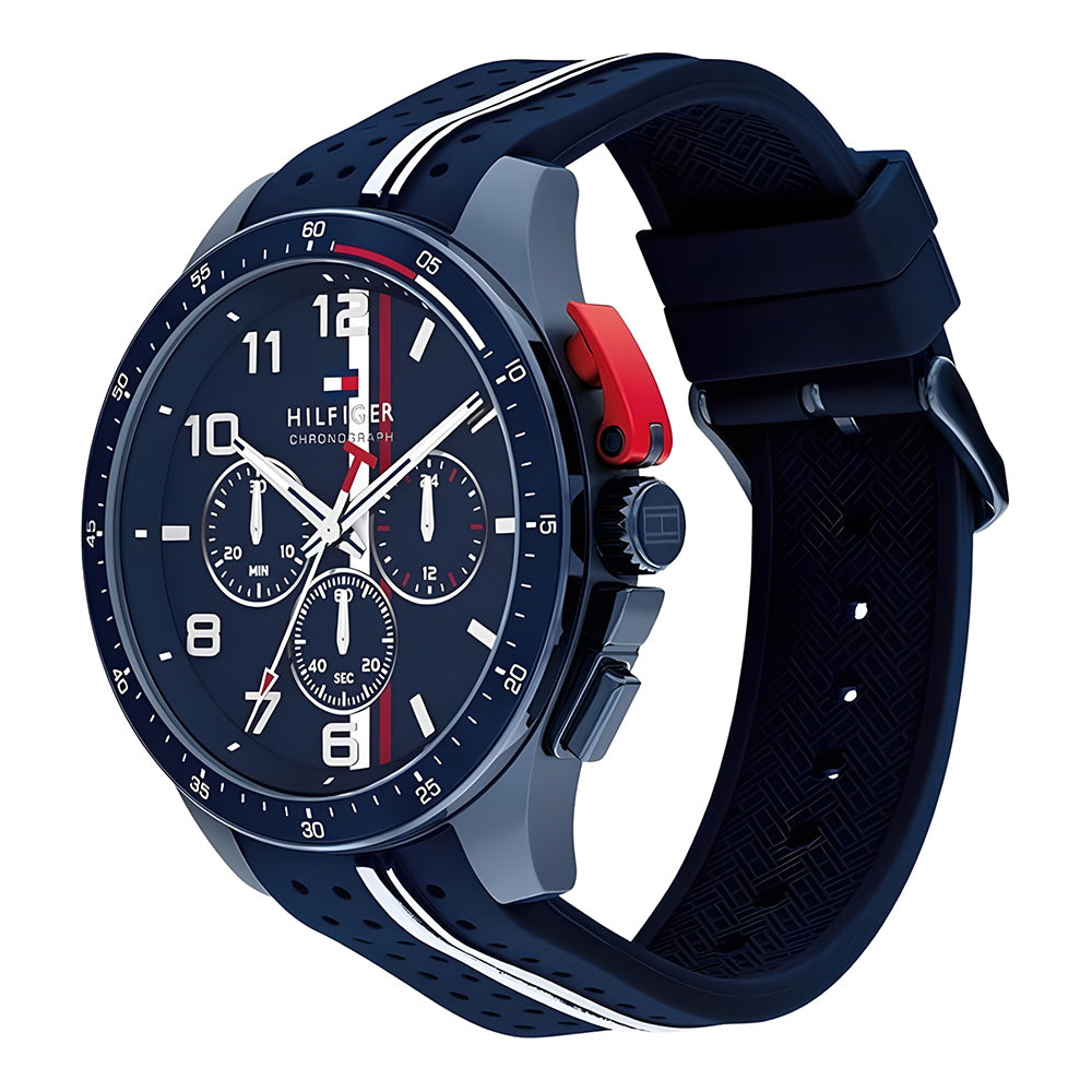 TOMMY HILFIGER ANALOGUE BLUE SILICON STRAP MEN'S WATCH TH1792169