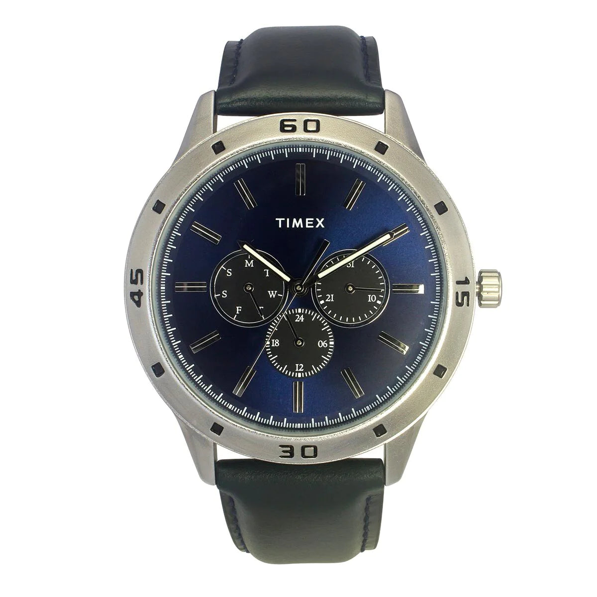 Timex Multifunction Blue Dial Leather Men's Watch| TWEG135SMU01